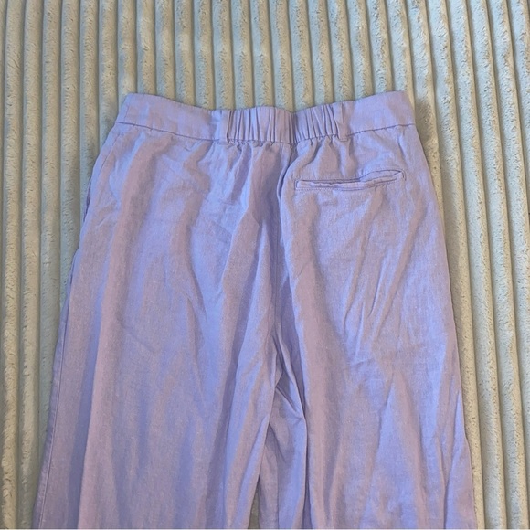 Old Navy Women's Light Purple Wide Leg Pants Linen Blend - Picture 4 of 9